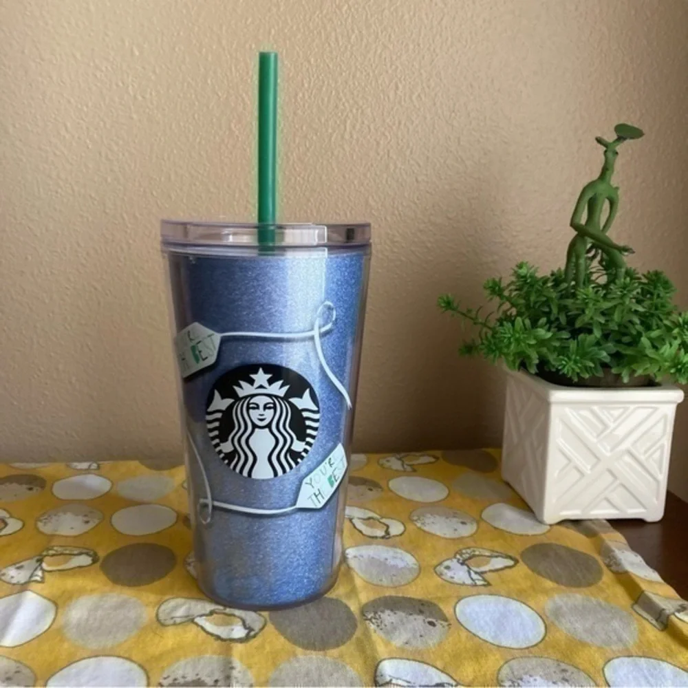 Starbucks glittery You’re the Best tumbler with straw